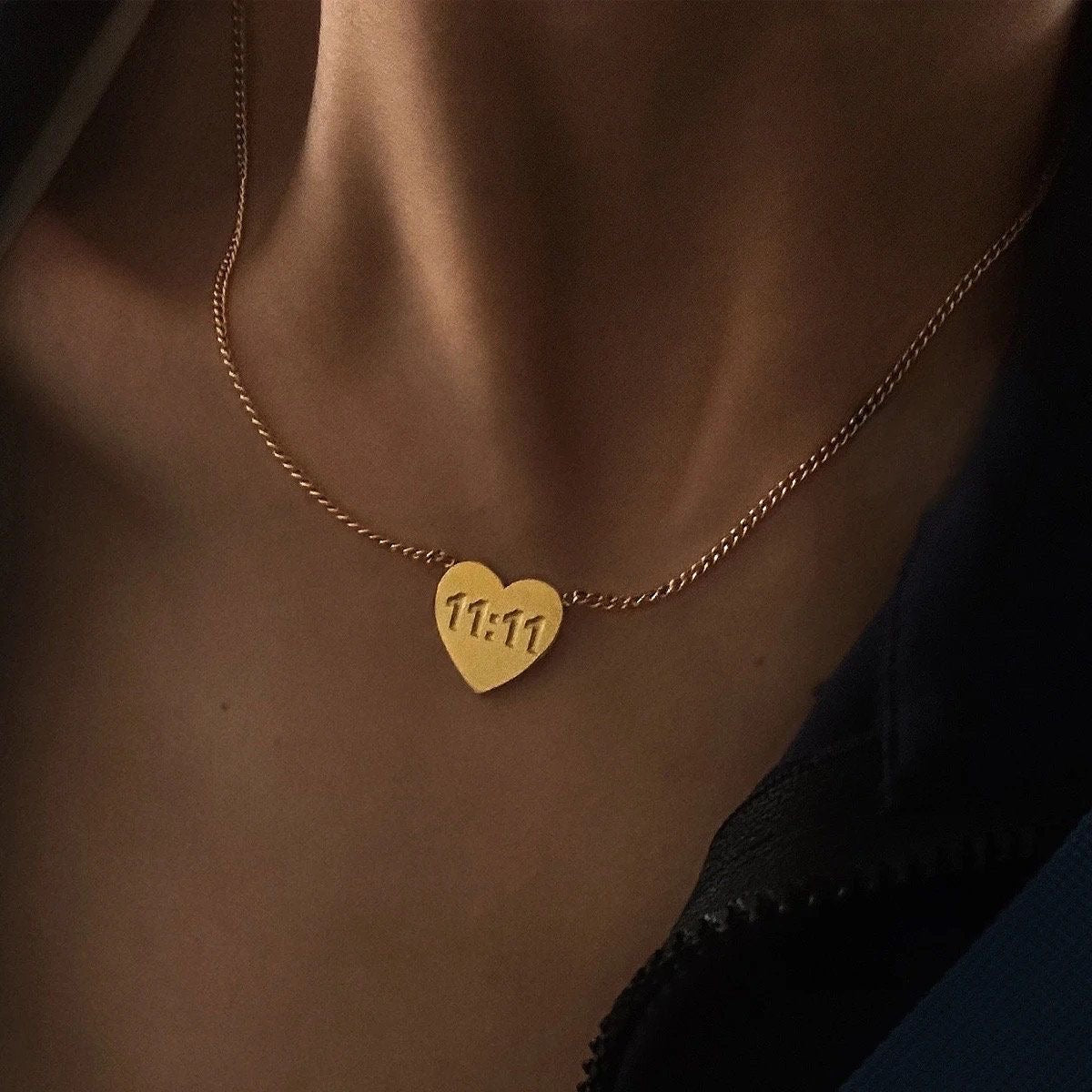 11:11 Heart Necklace