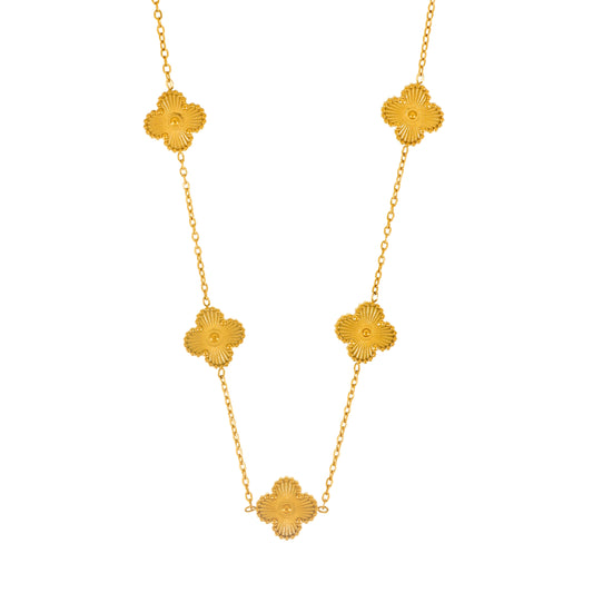 Clover Necklace: Gold