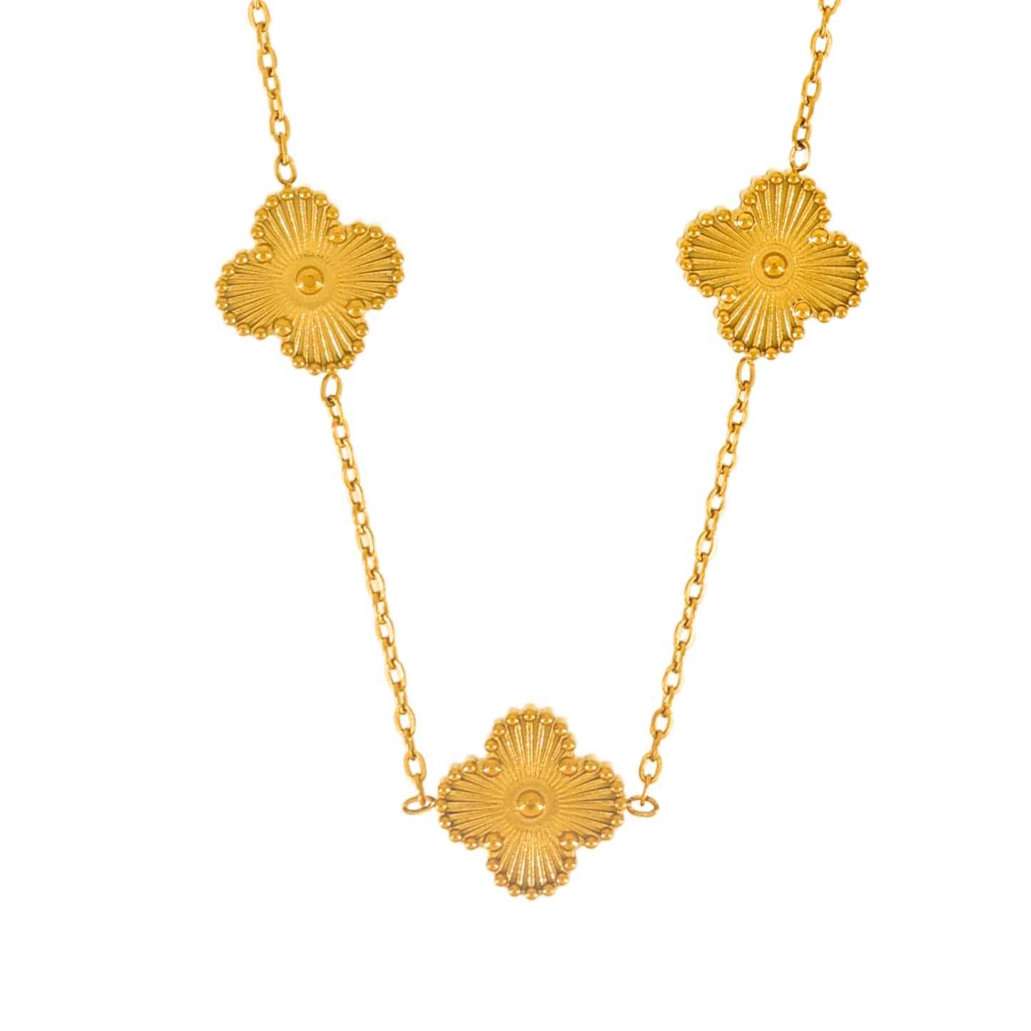 Clover Necklace: Gold