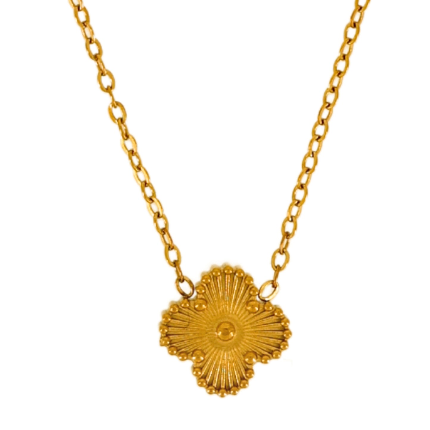 Single Clover Necklace Gold