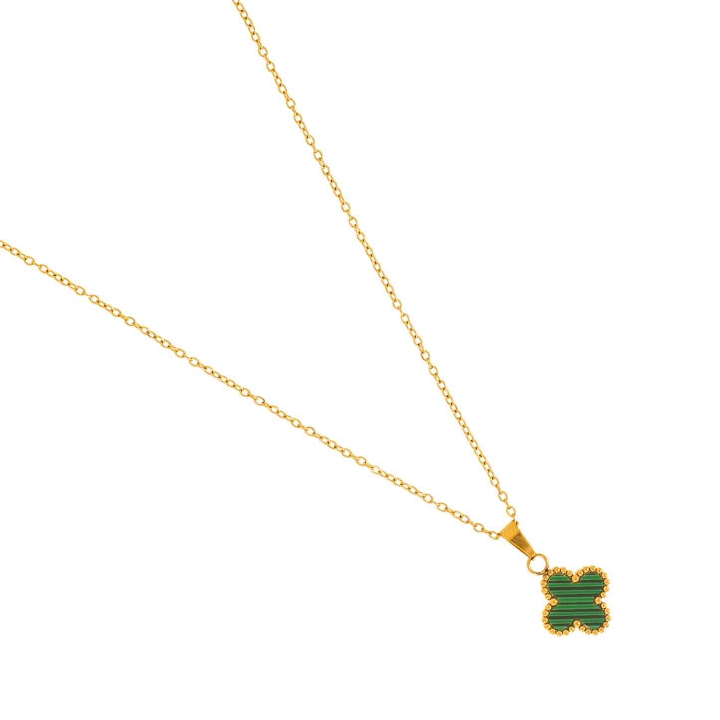 Single Clover Necklace:Green
