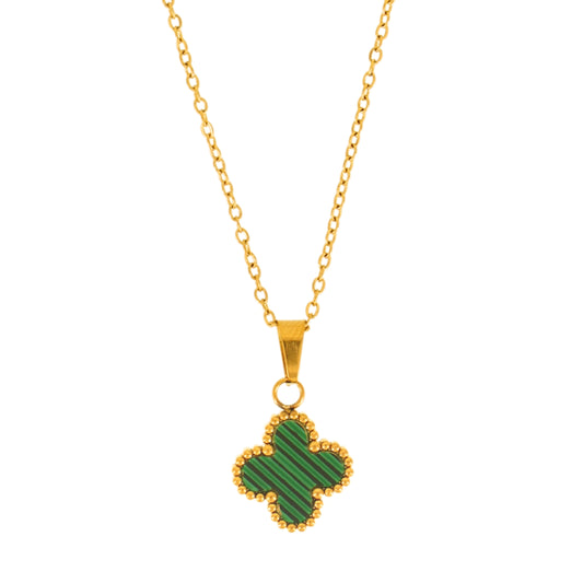 Single Clover Necklace:Green