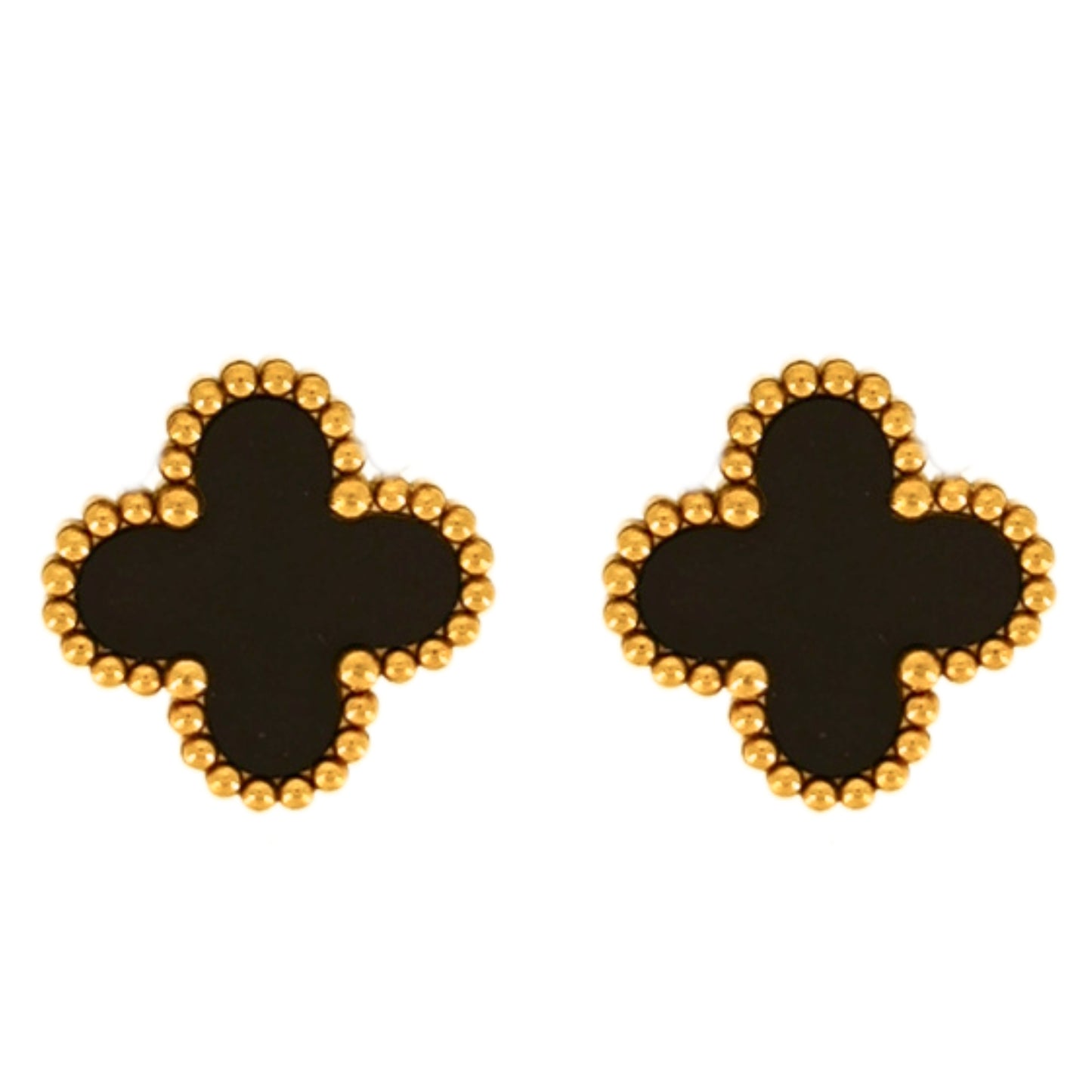 Clover Earrings Black