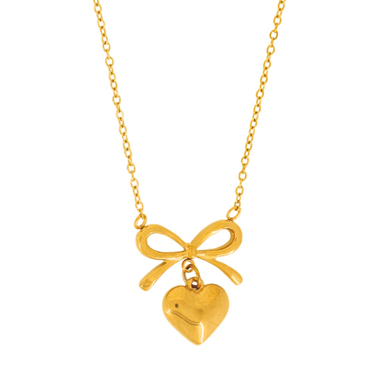 Heart Bow Necklace